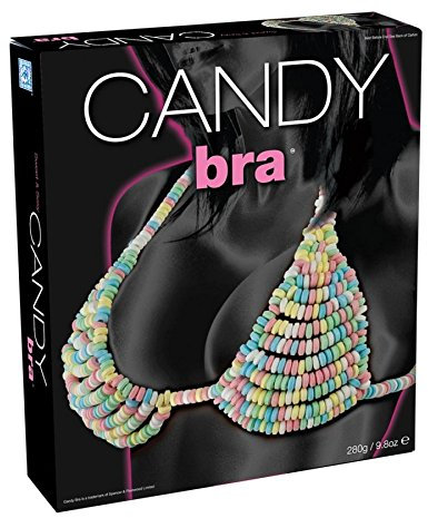 Smiley Gifts & Gadgets Candy Bra – Cadeau amusant et différent pour lui, homme, anniversaire ou Noël, rose, taille unique