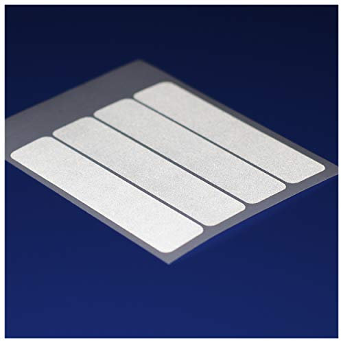Safe-Tee SILVER/WHITE Reflective MOTORCYCLE HELMET Stickers - Complies with French Law