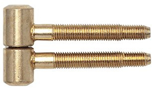 Einbohrband für Futtertüren, 16 mm, Stahl vermessingt
