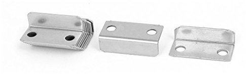Sourcingmap Cabinet Drawer Lock 29mm Length Strike Plates Joint Fastener Silver Tone 10pcs