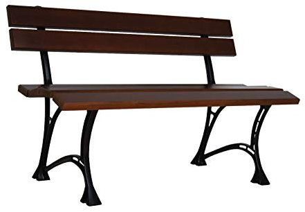 k koma GARTENMÖBEL Sitzbank Gartenmöbel Holzbank Bank Parkbank MASSIVHOLZ 120 cm (Nuss)