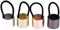 Lurrose Haargummi Metall Ring Elastisch Haar Seil Band Pferdeschwanz Halter Haarschmuck für Frauen 4 Stück (Schwarz, Silber, Golden, Roségold)