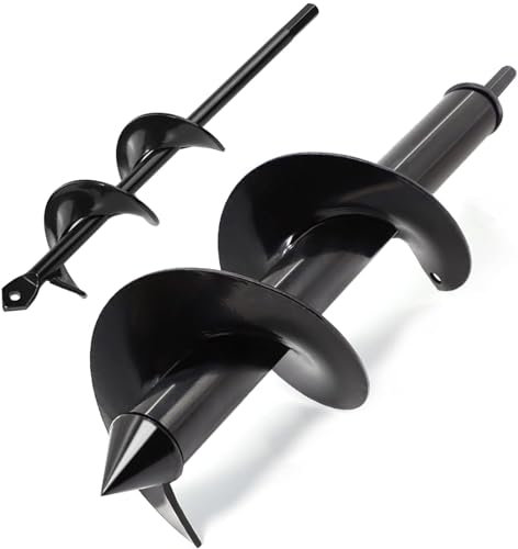 Punta Trapano A Spirale 8x30cm e 4x22cm,Trivella A Spirale per Trapano,Punta Spirale Trapano,Trivella Coclea,Punta Trivella,Coclea per Trapano,Punta A Trivella per Trapano,Punta Trapano per Terreno