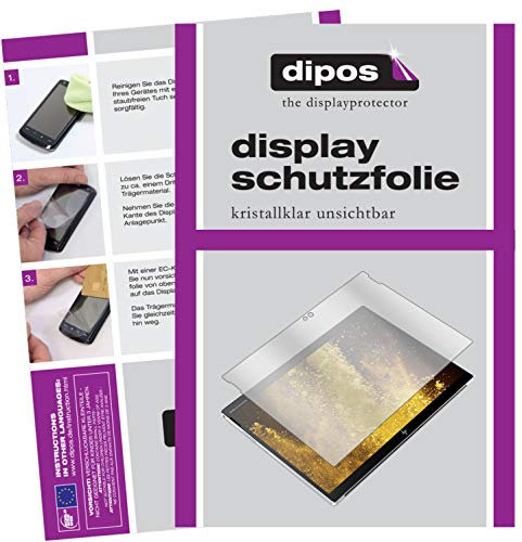 dipos I 2X Schutzfolie klar kompatibel mit HP Elite X2 G4 12.3 Zoll Folie Displayschutzfolie