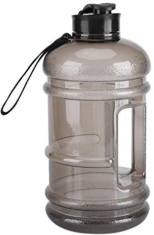 HERCHR Grande Bouteille d'eau de 2,2 L pour activités de Plein air en Camping, ABS(Noir)