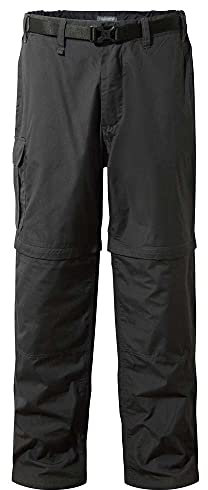 Craghoppers Herren Herren-Wanderhose Kiwi Convertible Mit Wasserabweisender Wanderhose, Black Pepper, 34 EU