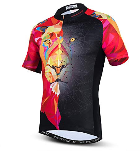 Hotlion 3D Herren Radtrikot Mountainbike Kurzarm S-XXXL, Cd8290, M Brust 90/96 cm