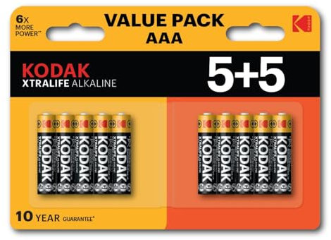 KODAK XTRALIFE ALKALINE BATTERIES AAA 5+5PK 03/32