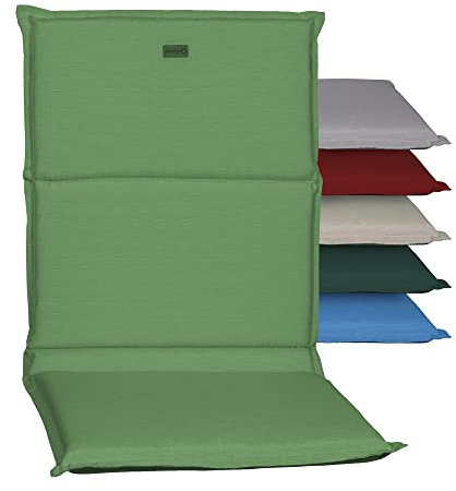acamp Niedriglehner Auflagen Paddy Model A | Made in EU nach Öko-Tex Standard | Lichtechte Gartenstuhlauflagen Niederlehner ohne Ausbleichen | Atmungsaktive Stuhlauflage Niedriglehner in Hell-Grün
