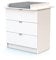 WEBABY - Weiße Wickelkommode ALBA| 3 Schubladen | 79 x 65 x 92 cm | Abnehmbarer Wickeltisch inklusive