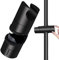 Drenky Soporte Ducha, Soporte Alcachofa Ducha Negro Para Barra de Ducha 18-25 mm Hecho de ABS Sólido Engrosado y Versión Mejorada Soporte de Cabezal de Ducha, Negro Mate