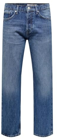 Only & Sons Male Normal geschnitten Jeans ONSEDGE Mittlere Taille Gerade geschnitten Jeans