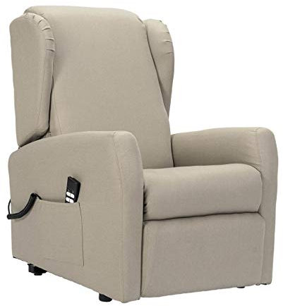 POLTRONE ITALIA Miriam 2 Motoren relaxsessel mit aufstehhilfe Medizinisches Gerät Trolley-Räder Gedächtnisschaum Mikrofedersitz schmutzabweisend fernsehsessel elektrisch Hellbeige