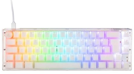 Ducky One 3 Aura White SF Gaming-Tastatur, RGB-LED, MX-Silver
