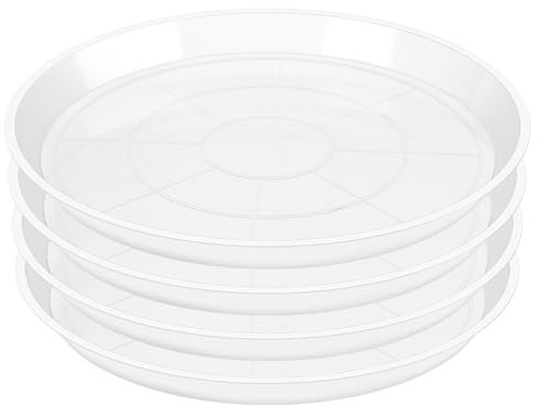 OUPSAUI Lot de 4 soucoupes transparentes de 25,4 cm, 30,5 cm, 30,5 cm, 40,6 cm, 45,7 cm, 45,7 cm, 55,9 cm, pour l'extérieur et l'intérieur, bac à eau pour plantes (45,7 cm)