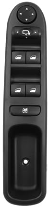 Viviance Interruptor de control eléctrico de la ventana eléctrica del lado del conductor de 9 PIN compatible con Peugeot 307 307SW 307CC 6554.KT - 9 PIN Lado del conductor