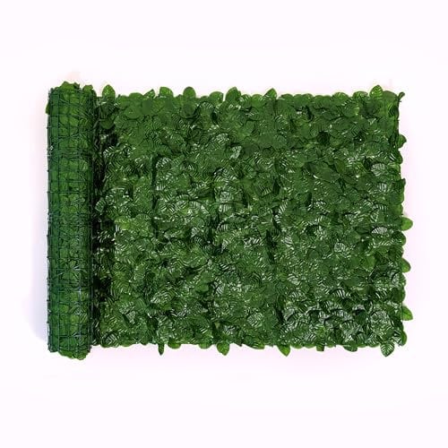 Meridiana - Siepe Finta Artificiale Ornamentale Rotolo Frangivista Frangivento 1680 Foglie Foglia Finta Prato Lauro Osmantus Sintetica Anticaduta Ringhiera Terrazzo Balcone Giardino (1 x 3 Mt)