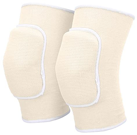 UPQRSG 1 Paio di Ginocchiere Protettive, Ginocchiere in Spugna Protettive Addensate, Ginocchiera Traspirante Morbida Ginocchiera per Danza Yoga Multi Sport(Bianco)