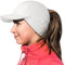 GADIEMKENSD Winter Reflective Ponytail Hat Fleece Hats for Women Baseball Caps with Earflap Drop Down Ear Warmer Mens Skull Cap Beanie with Visor Cold Hat for Outdoor Hiking Running Snow White