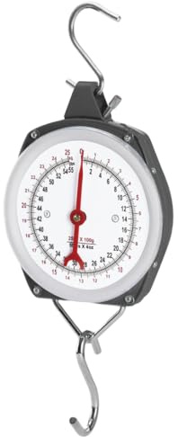 PFIFF 103108 - Bilancia rapida con corpo in metallo resistente agli urti e frontale in plexiglas, con due ganci in acciaio inox, 200 kg