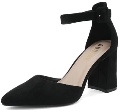 Women's High Heels Closed Toe Pumps Pointed Toed Dress Sandals Wedding Party Ladies Court Shoes Black UK 6