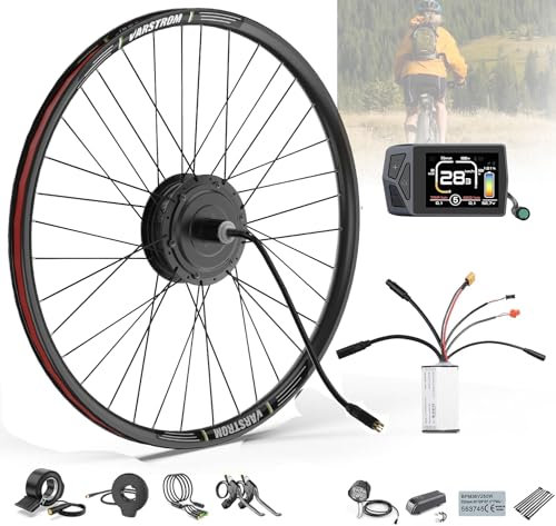 Bafang E-Bike-Umrüstkit 48V500W Hinterrad-Brushless Nabenmotor Kits mit Mehrsprachig EKD01 LCD Display, E-Bike Hinterradmotor Umrüstkit passend für 28 Zoll, 29 Zoll, 700C