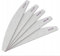 5 Pcs Professional Nail Files - 100/180 Grit, Double-Sided Washable Half-Moon Emery Boards for Nail Shaping, Manicure, and Salon or Home Use