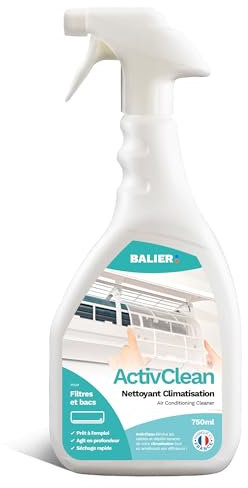 Balier - Activclean - Nettoyant Climatisation Maison - Puissant & Professionnel - Produit d'entretien pour climatisation, Nettoie en Profondeur Filtres, Évaporateurs et Unités Extérieures - 750ml