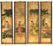 CIFIBIFUN Wandposter Asien, traditionelles Kunstdruck-Poster, Gemälde, orientalisch, 4 Paneele, super große Wanddekoration, Heimbüro-Dekoration (Super Old Aging Paper, c Four Beauty)