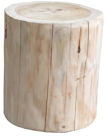 Milisten Tabouret Bois Naturel Petit Tabouret De Chevet Marchepied Extérieur pour Forme De Souche