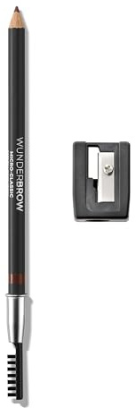 Micro-Classic Brow Pencil, 2.5mm tip for precision filling, Sharpener Included, Vegan and Cruelty Free (Black/Brown)