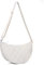 Micmores Crossbody Bag Damen UmhäNgetasche Nylon Puffer Bag Hobo Gesteppte Tasche Halbmond Tasche Damen Herren Groß Schultertasche mit Verstellbarem Schultergurt für Arbeit, Reisen, Alltag (Weiß)