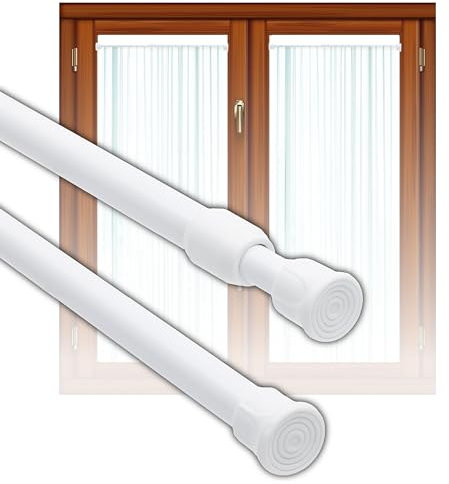 SIDARI HOME Bastoni per Tende a Pressione 30-50 cm Asta Telescopica per Fissaggio Senza Fori