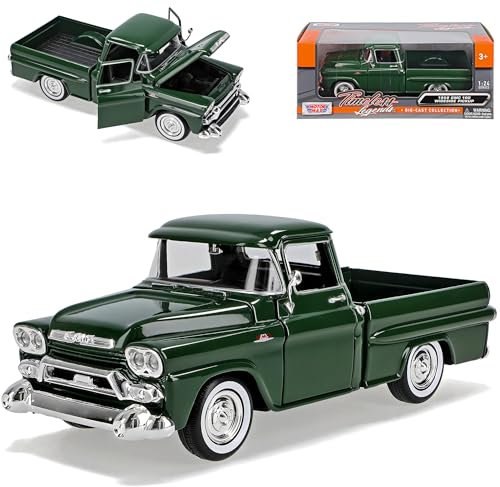 Motormax G*M*C 100 Wideside Pick-Up Grün 1958 1/24 Modell Auto