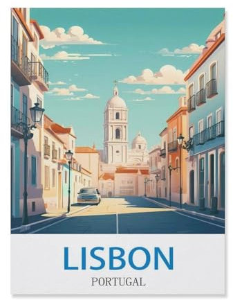 Lissabon, Portugal，3D Puzzle 1000 Stück, Papier Montiert DIY Puzzle Montage Spielzeug Für Kinder, Papier Puzzle Papier Geschenk（50x70cm）-Q78