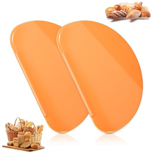 Mabor 2 Pcs Bowl Scrapers, Dough Scraper Plastic Curved Flat for Pastry Dough Mixing Cutter for Bread Baking Cake Fondant Icing