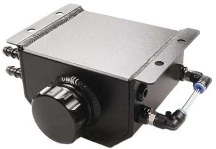 Folpus Tanque de 1 Litro para Refrigeración de Aleación de Aluminio, NEGRO