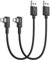 SUNGUY Lot de 2 câbles micro USB 2.0 coudés à 90° - 0,3 m - Câble de charge USB 2.0 - Transfert de données - Compatible avec Galaxy S7 Edge S6 S5, Moto E6 5 4, Xperia Z5, Kindle Fire, LG