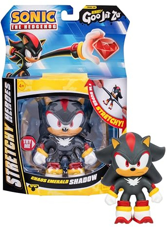 Heroes of Goo Jit Zu Sonic the Hedgehog - Chaos Emerald Shadow Stretchy Hero, Squeeze Shadow's Body To Reveal The Chaos Emerald Within His Goo.