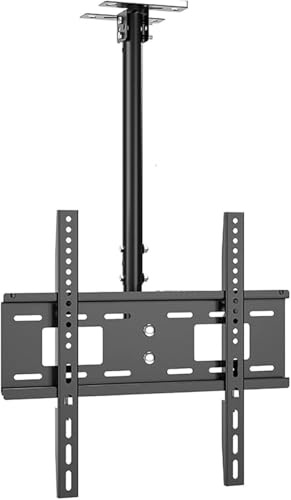 Supporto telescopico per TV a soffitto, regolazione dell'altezza, staffa per TV a schermo piatto da 32-55 pollici