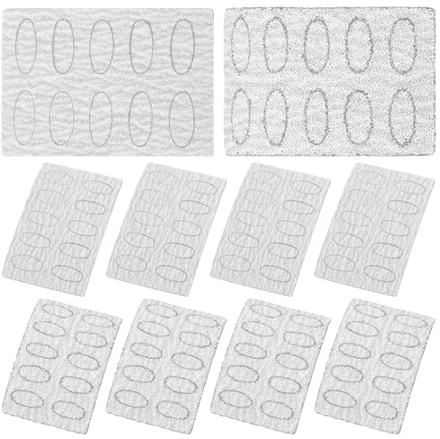 Ovale Nagelschleifpads 10 Blatt, Sand, für Pediküre | Silber, Zubehör für Schleifmaschine, Geeignet zum Entfernen von Haut, für Altersgruppen