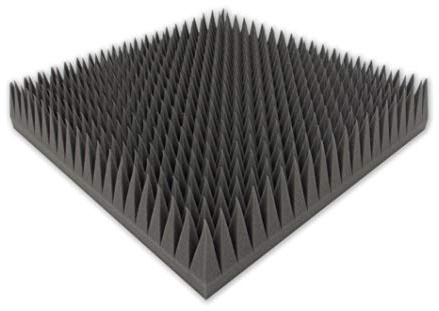 Akustikpur - ca. 48,5 cm x 48,5 cm x 10 cm - Akustikschaumstoff,Pyramiden Akustik Schaumstoff,Akustik Dämmung