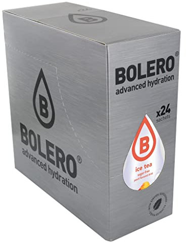 Bolero ICE TEA PEACH | 24x8g I Erfrischendes Zuckerfreies Getränkepulver mit Stevia gesüßt | Vitamin C | gesundes Getränk, das von Diabetikern empfohlen wird | Pfirsich Eistee Geschmack