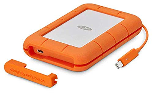 LaCie Rugged Thunderbolt USB-C 5To, disque dur externe mobile - STFS5000800 (1x Thunderbolt, 1X USB-C)