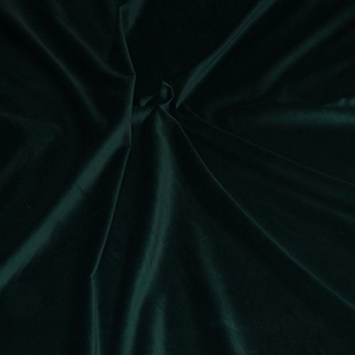 EU Fabrics Premium 100% Cotton Velvet Fabric | Soft Plain Upholstery Material | Ideal for Costumes, Dressmaking, Home Decor, Curtains & Crafts | Sold by The Meter (Bottle Green - Sample 10CM x 10CM)