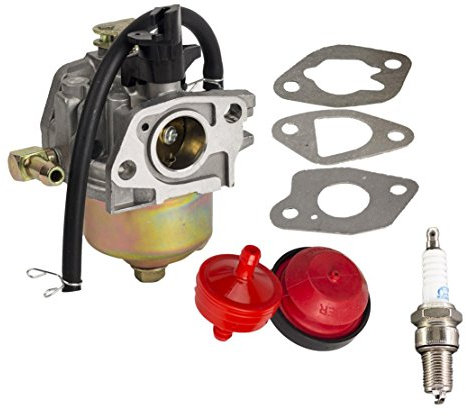 oxoxo Vergaser mit Primerpumpe & Kraftstofffilter & Fuel Line Spark Plug & 3 Dichtungen für HuaYi 165S 165sa 170S 170sa Schneefräse