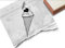 Stempel - Motivstempel EIS-Tüte - Kinderstempel Bildstempel Geschenk für Kinder - Schule Kita Beruf, Karten Servietten Basteln Deko - von zAcheR-fineT