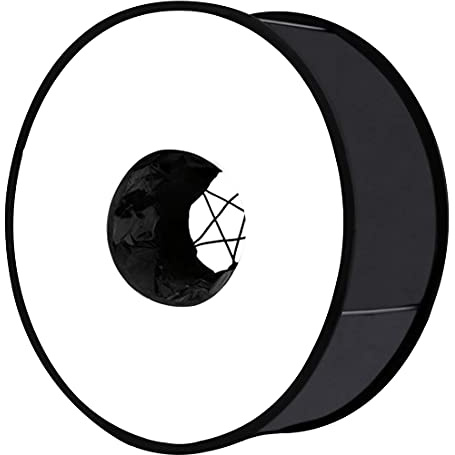 PULUZ Diffuseur de flash rond 45 cm - Diffuseur de flash portable - Pour Speedlight Macro Portrait - Pour studio photo