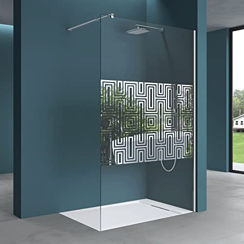 Mai & Mai Duschwand für Dusche Duschabtrennung 100x200cm Walk-In ESG-Sicherheitsglas 10mm NANO Glas BRAM3 Bremen2DM