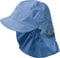 Sterntaler Schirmmütze Nacken Basic - Unisex Baby- und Kinder Mütze mit Nackenschutz - UV-Schutz 50+ Hut aus Popeline (Bio) - leichte Sommer Kopfbedeckung mit Gummiband - samtblau, Größe 57